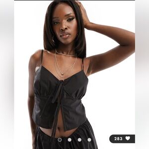 ASOS Tie Front Top